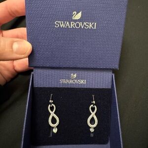 Swarovski Infinity Silver Earrings